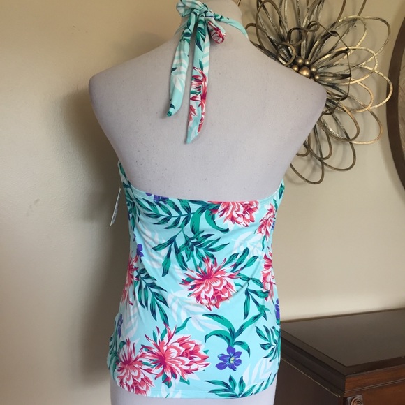 NWT Liz Claiborne 20W Floral Tankini Top - Picture 3 of 4